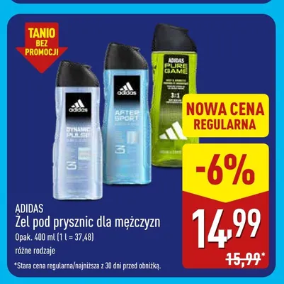 Żel pod prysznic dla mężczyzn Adidas promocja w Aldi