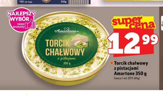 Torcik chałwowy z pistacjami Amartone promocja w TOPAZ