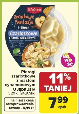 Pierogi szarlotkowe z nadzieniem cynamonowym promocja w Carrefour