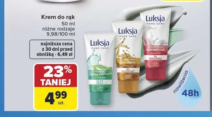Krem do rąk Luksja promocja w Carrefour