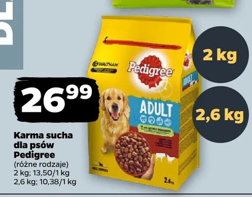 Karma sucha dla psów Pedigree Adult promocja w Netto