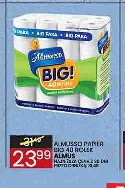 Papier toaletowy Almusso Big promocja w Wafelek