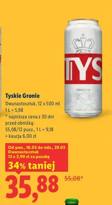 Piwo Gronie promocja w Lidl