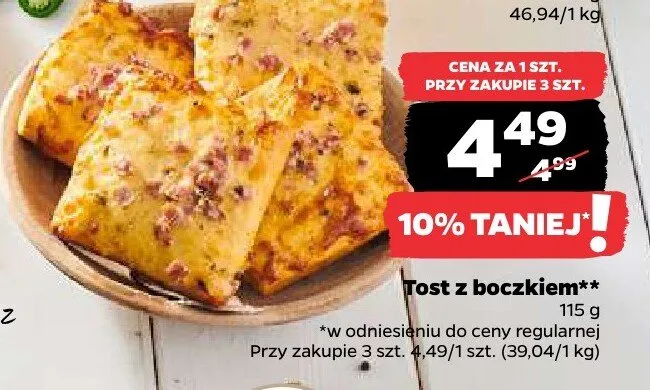 Tost z boczkiem promocja w Netto