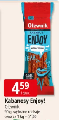 Kabanosy Enjoy! wybrane rodzaje promocja w Leclerc