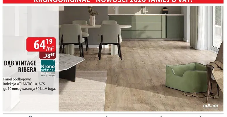 Panel podłogowy Krono Original Dąb Vintage Ribera promocja w Dobre Dla Domu