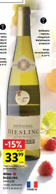 Wino białe Riesling Hauller wytrawne promocja w Intermarche