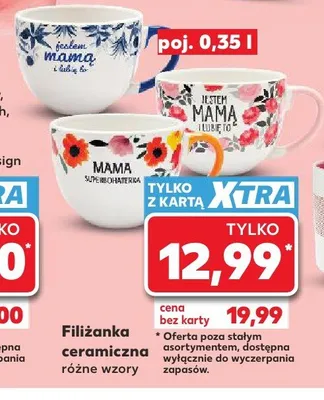 Filiżanka ceramiczna 0,35l promocja w Kaufland