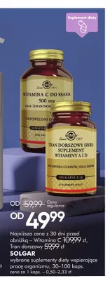 Suplementy diety wspierające pracę organizmu Solgar promocja w Super-Pharm