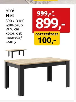 Stół Net promocja w Black Red White