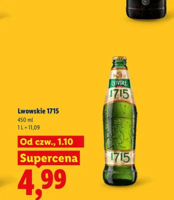 Piwo Lwowskie 1715 promocja w Lidl