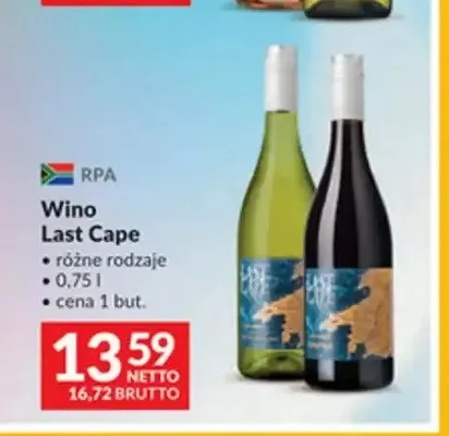 Wino białe Last Cape promocja w Makro