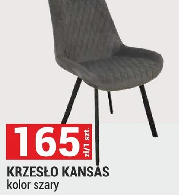 Krzesło Kansas kolor szary promocja w Merkury Market
