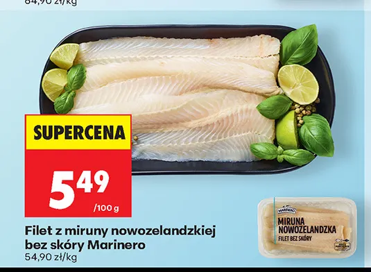 Filet z miruny nowozelandzkiej bez skóry Marinero promocja w Biedronka