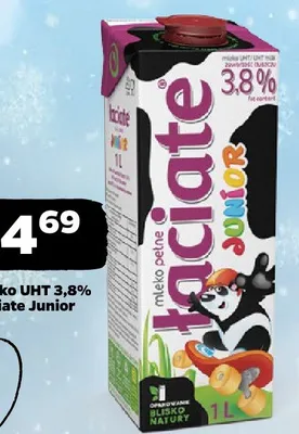 Mleko UHT 3,8% Junior 1 l promocja w Netto