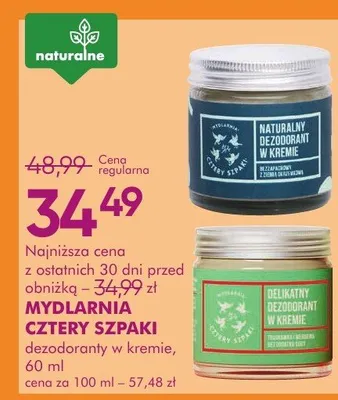Dezodoranty w kremie promocja w Super-Pharm