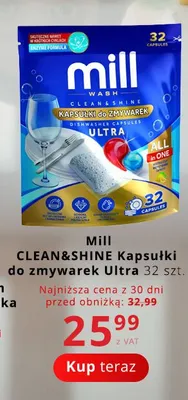 Kapsułki do zmywarki Mill Clean & Shine Ultra promocja w Poczta Polska