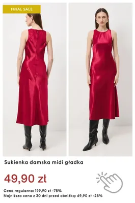 Sukienka damska midi gładka promocja w Medicine