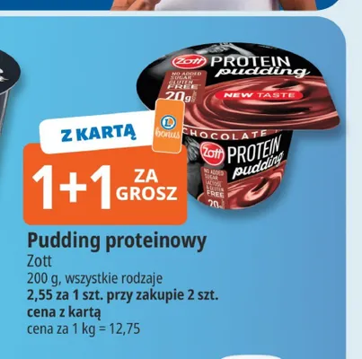 Pudding proteinowy Zott promocja w Leclerc