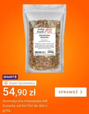 Przyprawa Kozacka Kol-Pol aromatyczna mieszanka ziół do dań z grilla promocja w Allegro