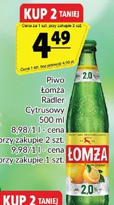 Piwo Łomża Radler Cytrusowy promocja w Prim Market