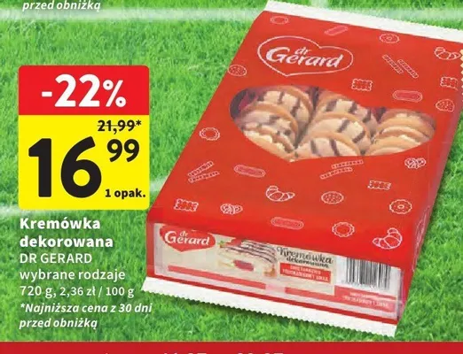 Kremówka dekorowana Dr Gerard promocja w Intermarche