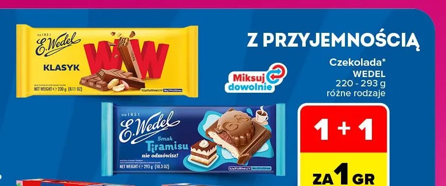 Czekolada WW Klasyk E.Wedel promocja w Carrefour