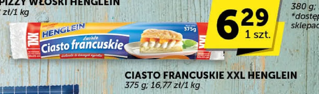 Ciasto francuskie XXL Henglein promocja w ABC