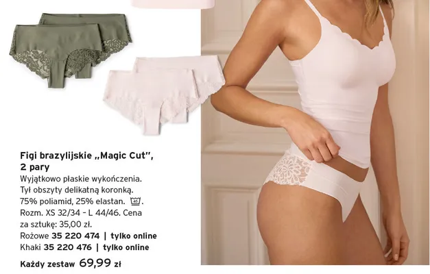 Figi brazylijskie Magic Cut różowe 2-pak Tchibo promocja w Tchibo