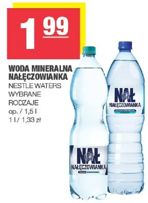 Woda mineralna nałęczowianka promocja w SPAR