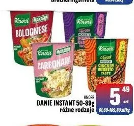 Danie instant Knorr promocja w Tomi Markt