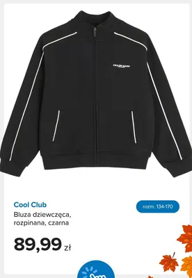 Bluza dziewczęca rozpinana czarna Cool Club promocja w Smyk