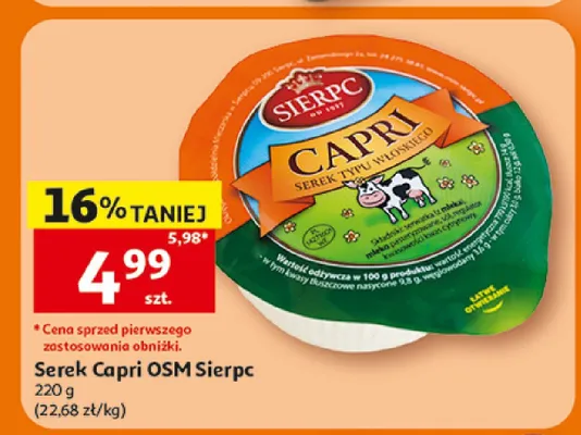 Serek Capri OSM Sierpc promocja w Auchan
