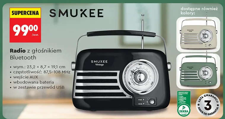 Radio z głośnikiem Bluetooth promocja w Biedronka