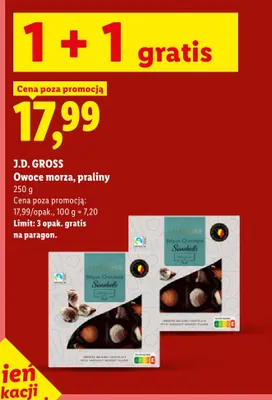 Praliny owoce morza J.D. Gross promocja w Lidl
