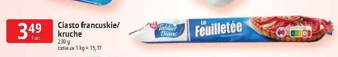 Ciasto francuskie Tablier Blanc promocja w Leclerc
