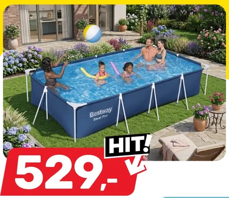 Basen stelażowy Bestway Steel Pro promocja w Bricomarche