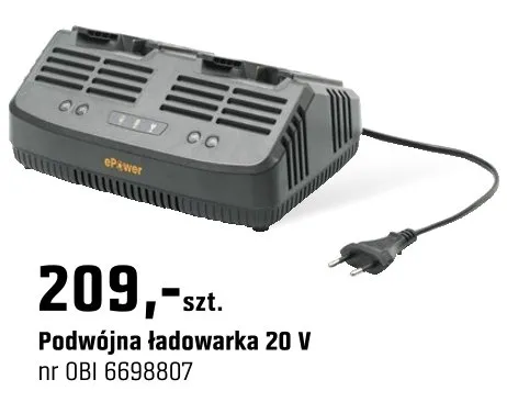 Podwójna ładowarka 20 V promocja w OBI