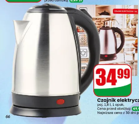 Czajnik elektryczny Inox 1,8 l promocja w Dino