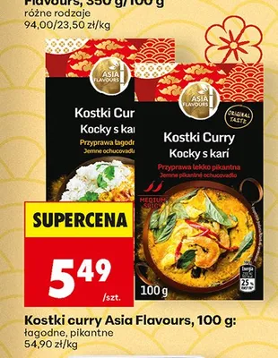 Kostki curry łagodne Asia Flavours promocja w Biedronka