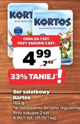 Ser sałatkowy Kortos promocja w Netto