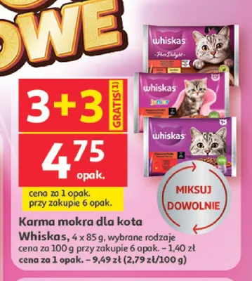 Karma mokra dla kota Whiskas Pure Delight promocja w Auchan