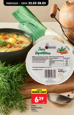 Zupa koperkowa promocja w Biedronka
