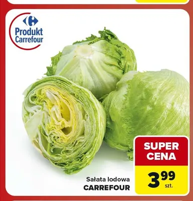 Sałata lodowa Carrefour promocja w Carrefour Market