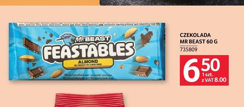 Czekolada Mr Beast 60g promocja w Selgros