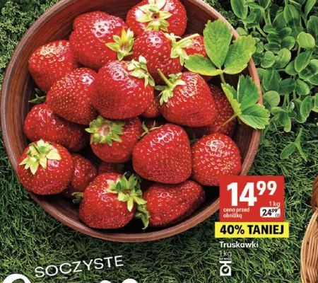 Truskawki promocja w Delikatesy Centrum