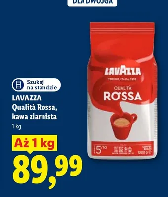 Kawa ziarnista Lavazza Qualità Rossa promocja w Lidl