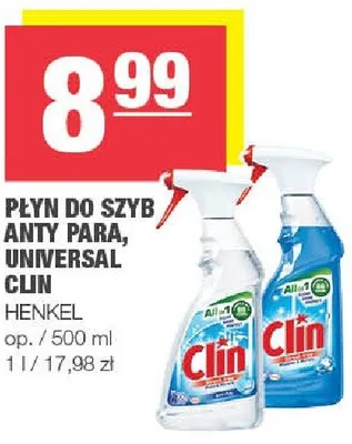 Płyn do szyb Anty Para, Universal Clin promocja w SPAR