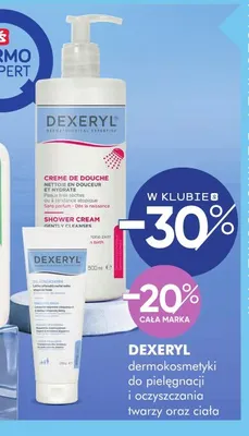 Dermokosmetyki do pielęgnacji i oczyszczania twarzy oraz ciała Dexeryl promocja w Super-Pharm