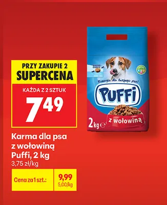Karma dla psa z wołowiną Puffi promocja w Biedronka